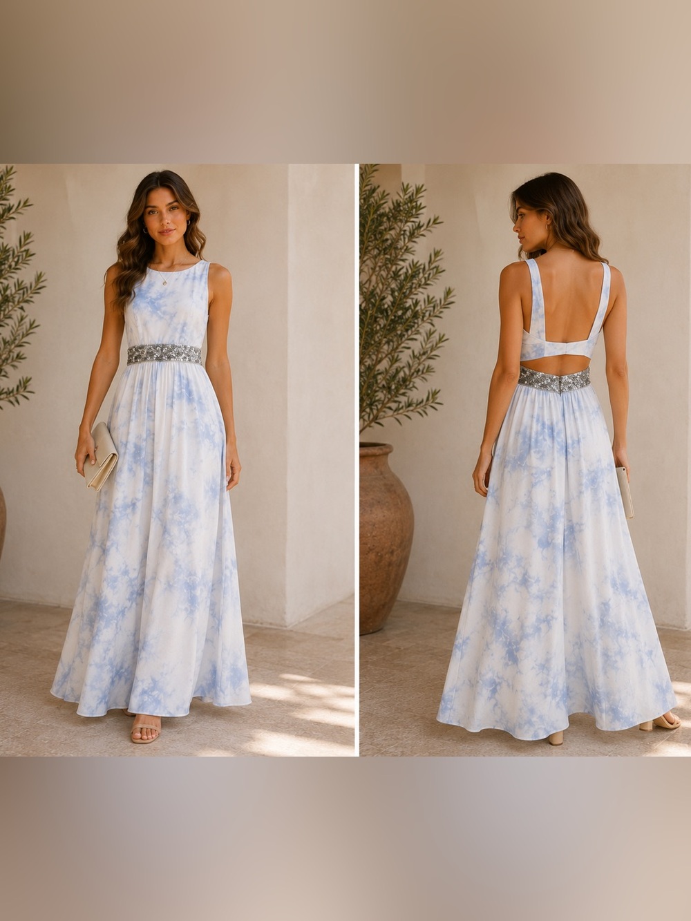 En Crème Cloud Tie-Dye Maxi